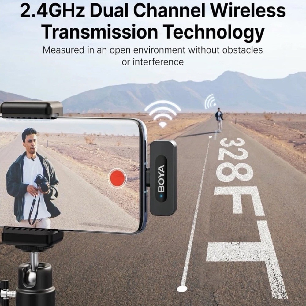 BOYA BY-V10 Wireless Microphones for iPhone 17/16/15 & Android/Laptop with USB-C - Picture 3 of 8